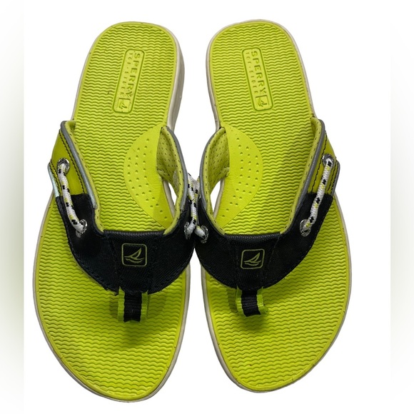 Sperry Shoes - Sperry- flip flops- Lime Green / Black - size 6